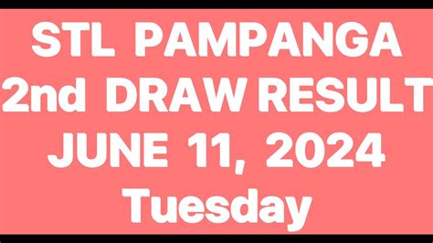 STL PAMPANGA RESULT TODAY June 27 2024 2nd LIVE .